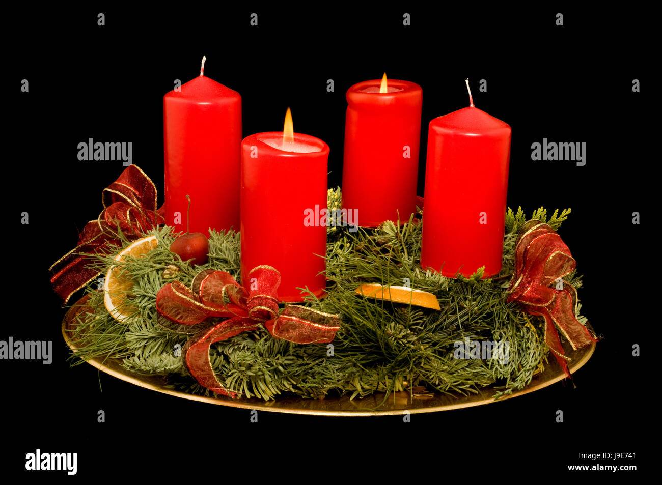 advent, four, candles, contemplative, advent wreath, christmas, xmas, x-mas, Stock Photo