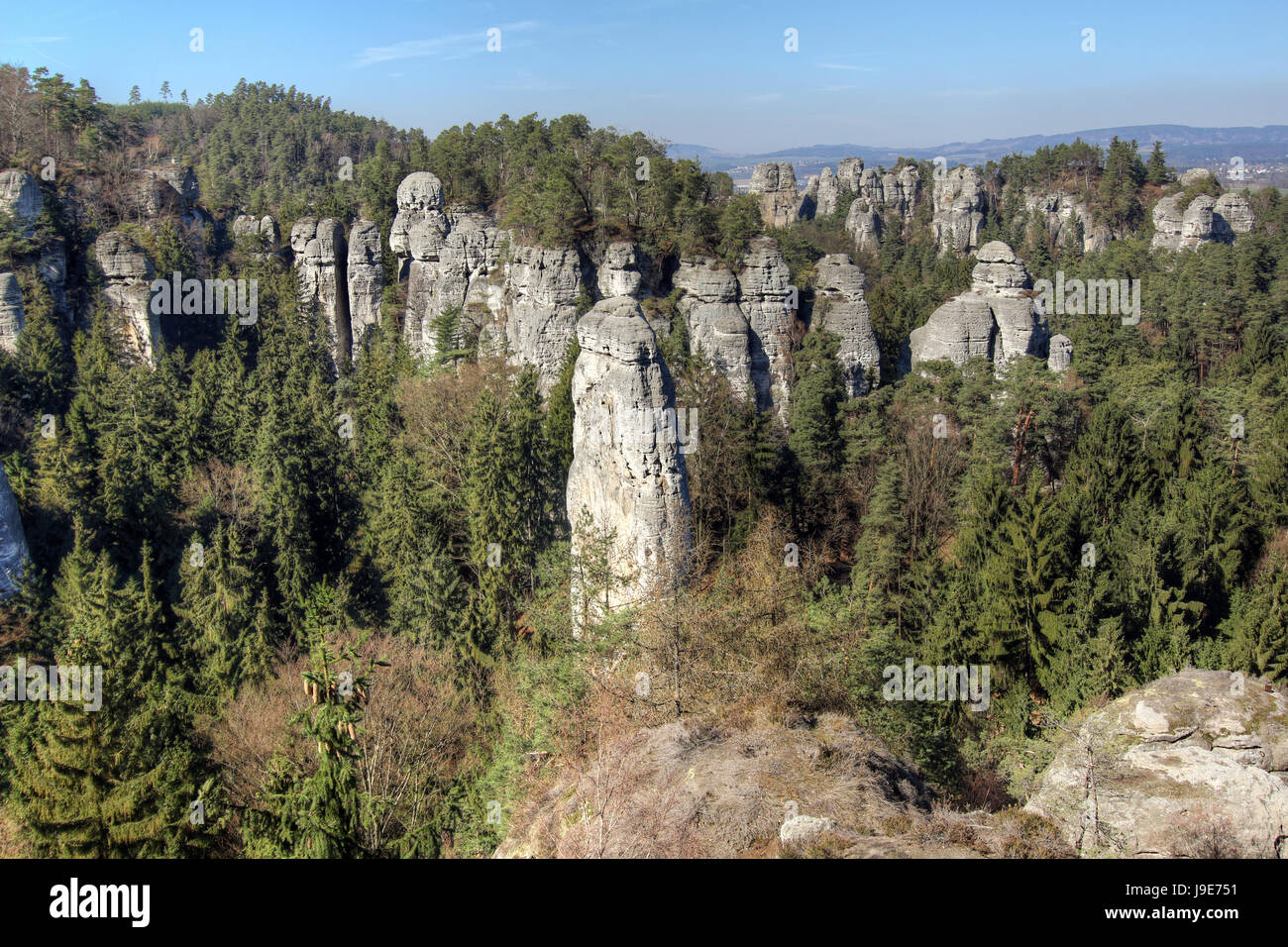 Rock City in Bohemian Paradise - Bohemian Paradise is the Natural Protected Area Stock Photo