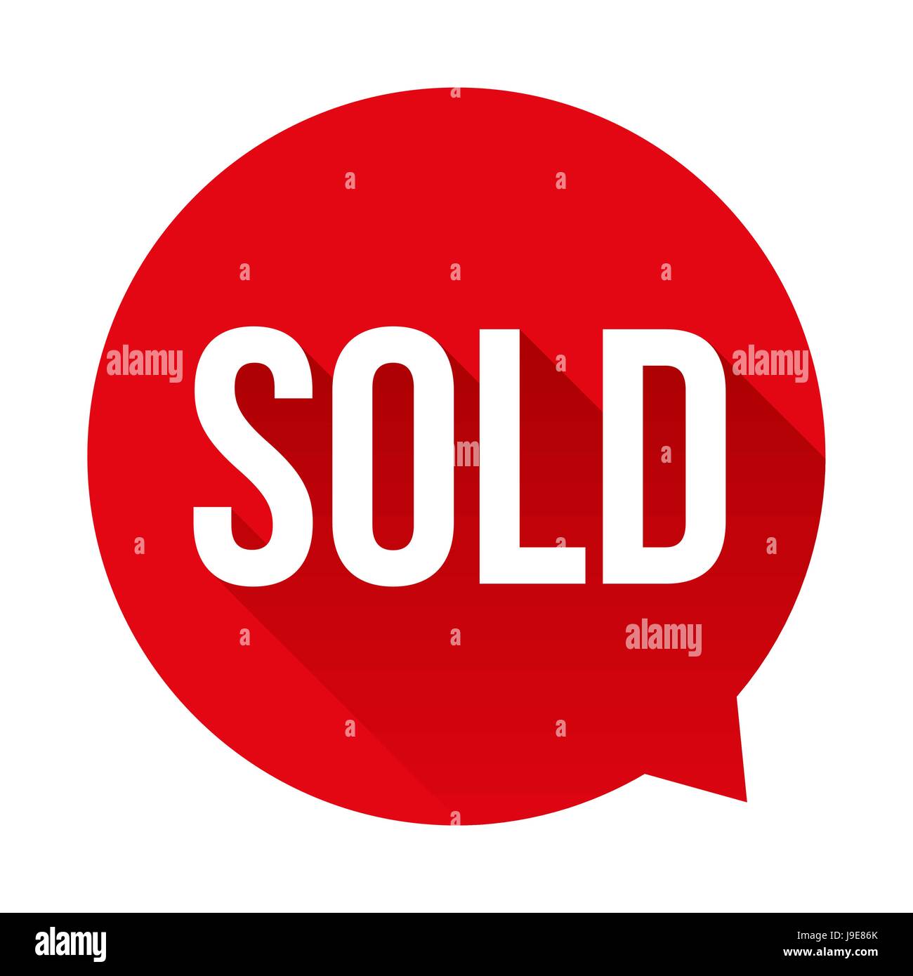 Sold speech bubble vector Stock Vector