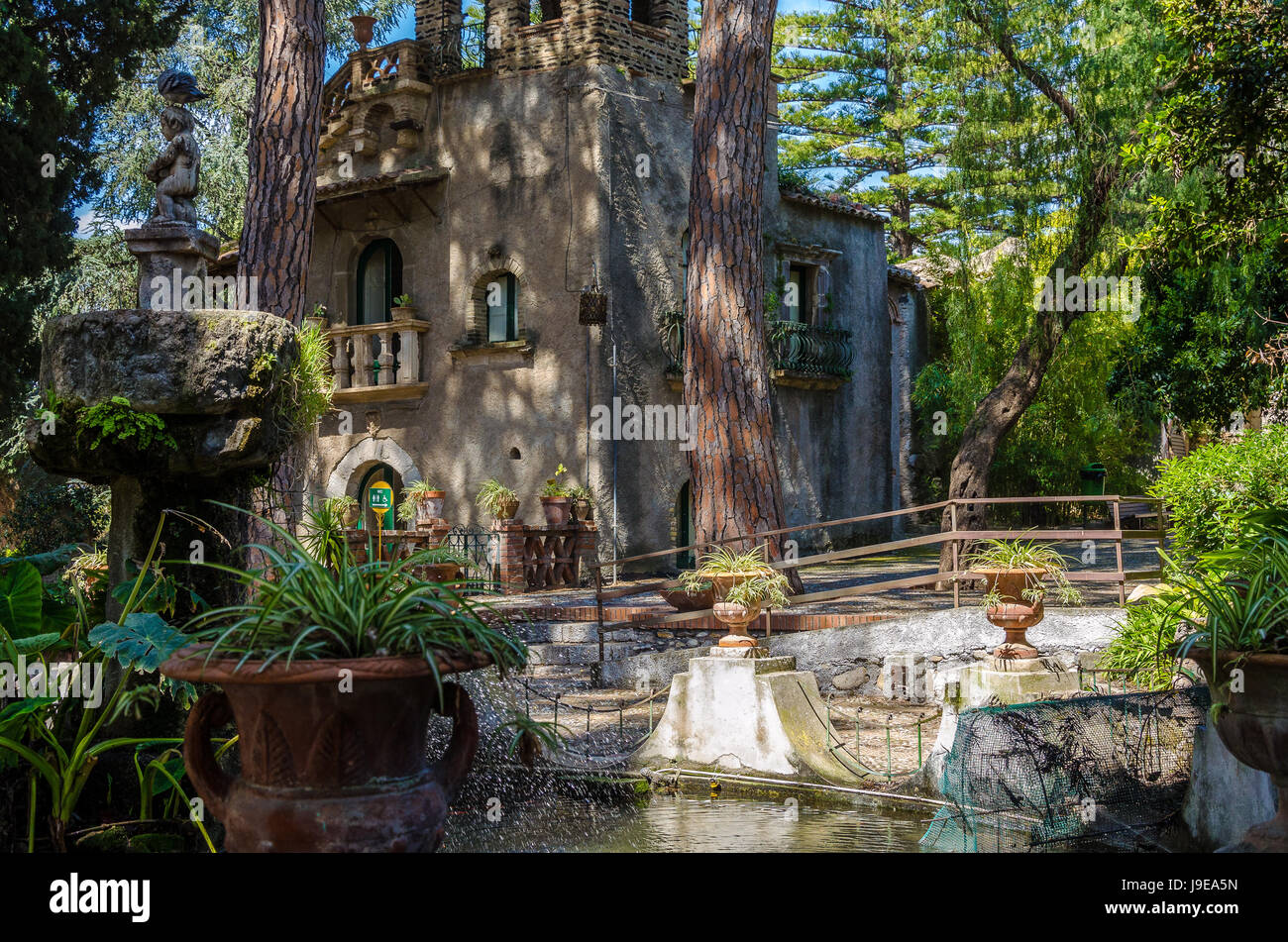 Taormina Sicily Detail of ancient Sicilian houses Stock Photo Alamy