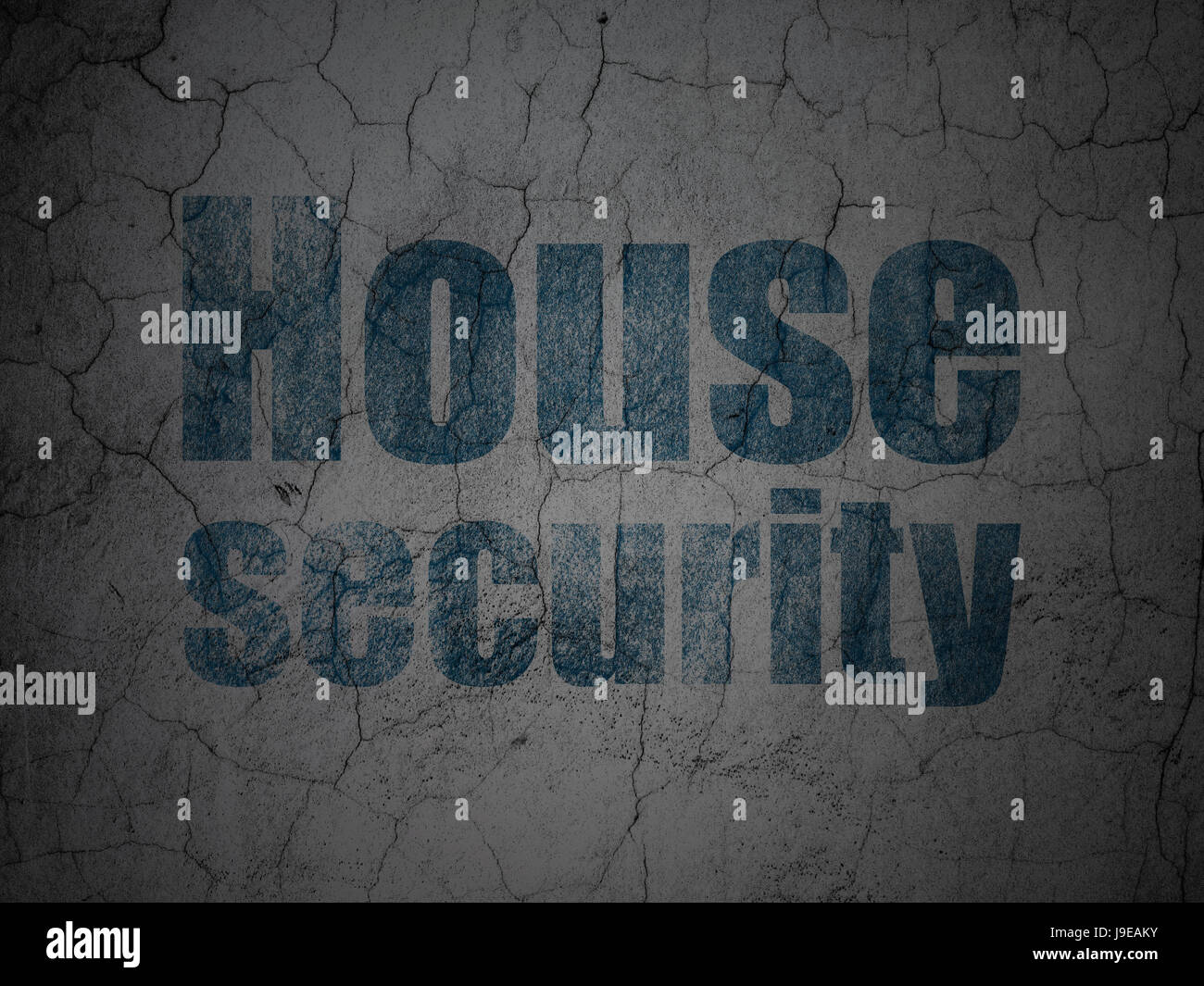 Security concept: House Security on grunge wall background Stock Photo ...