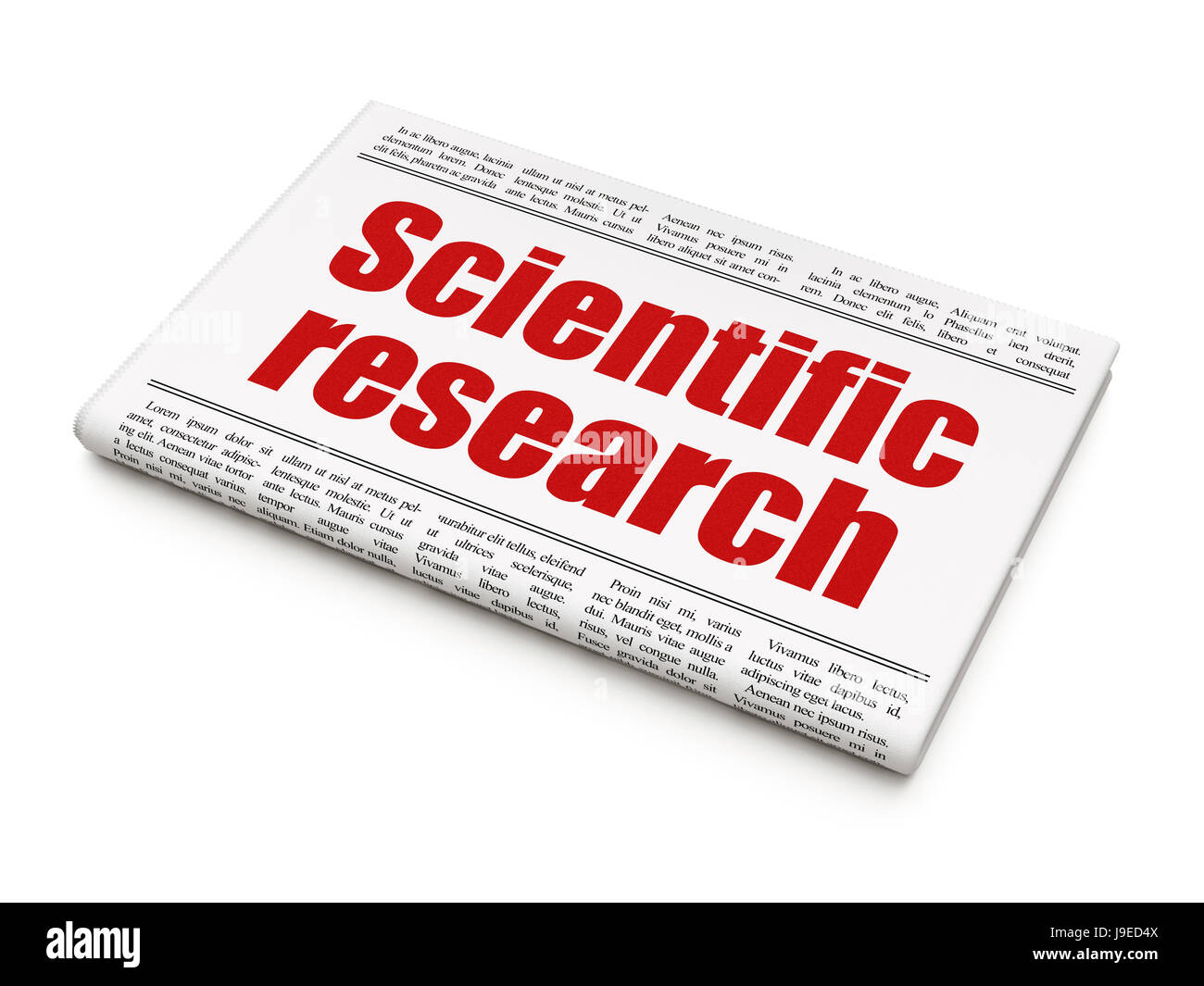 Science concept: newspaper headline Scientific Research Stock Photo