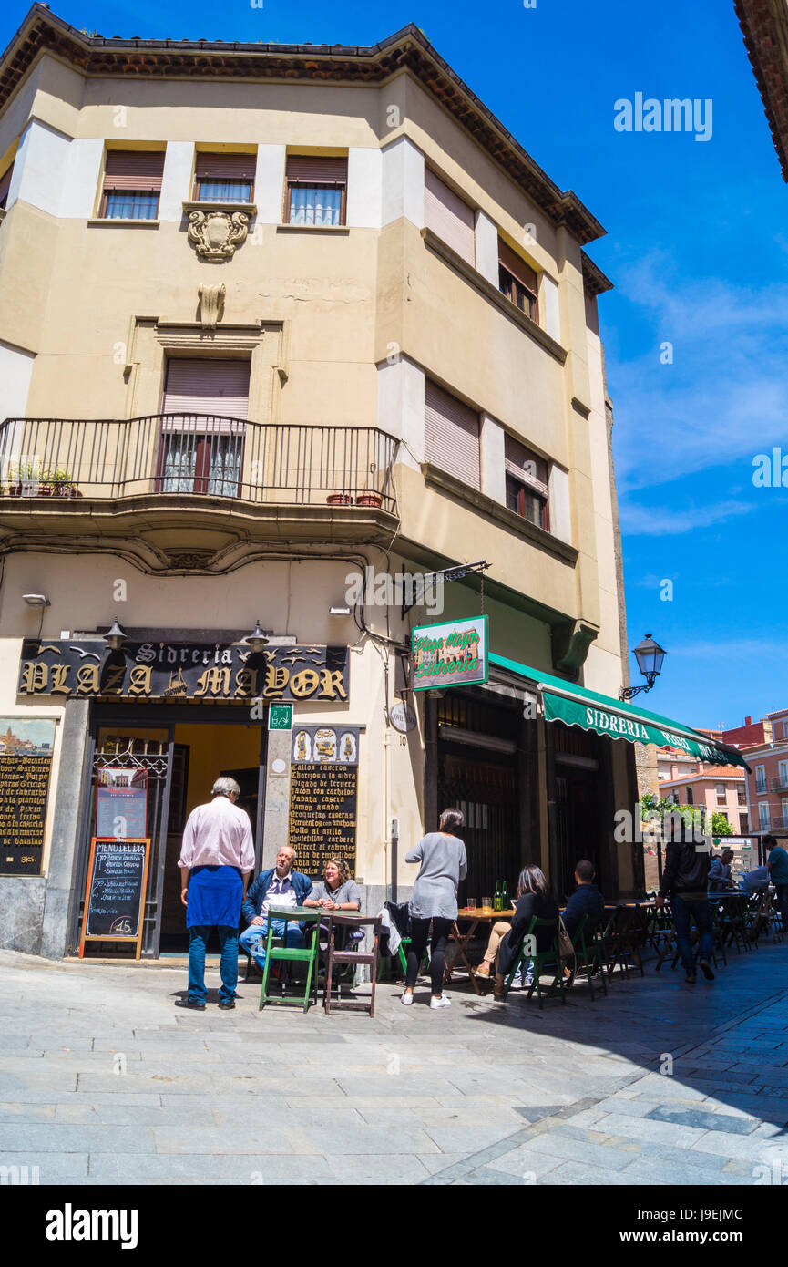 Sidreria Plaza mayor, cider bar, Gijon Asturias Spain Stock Photo