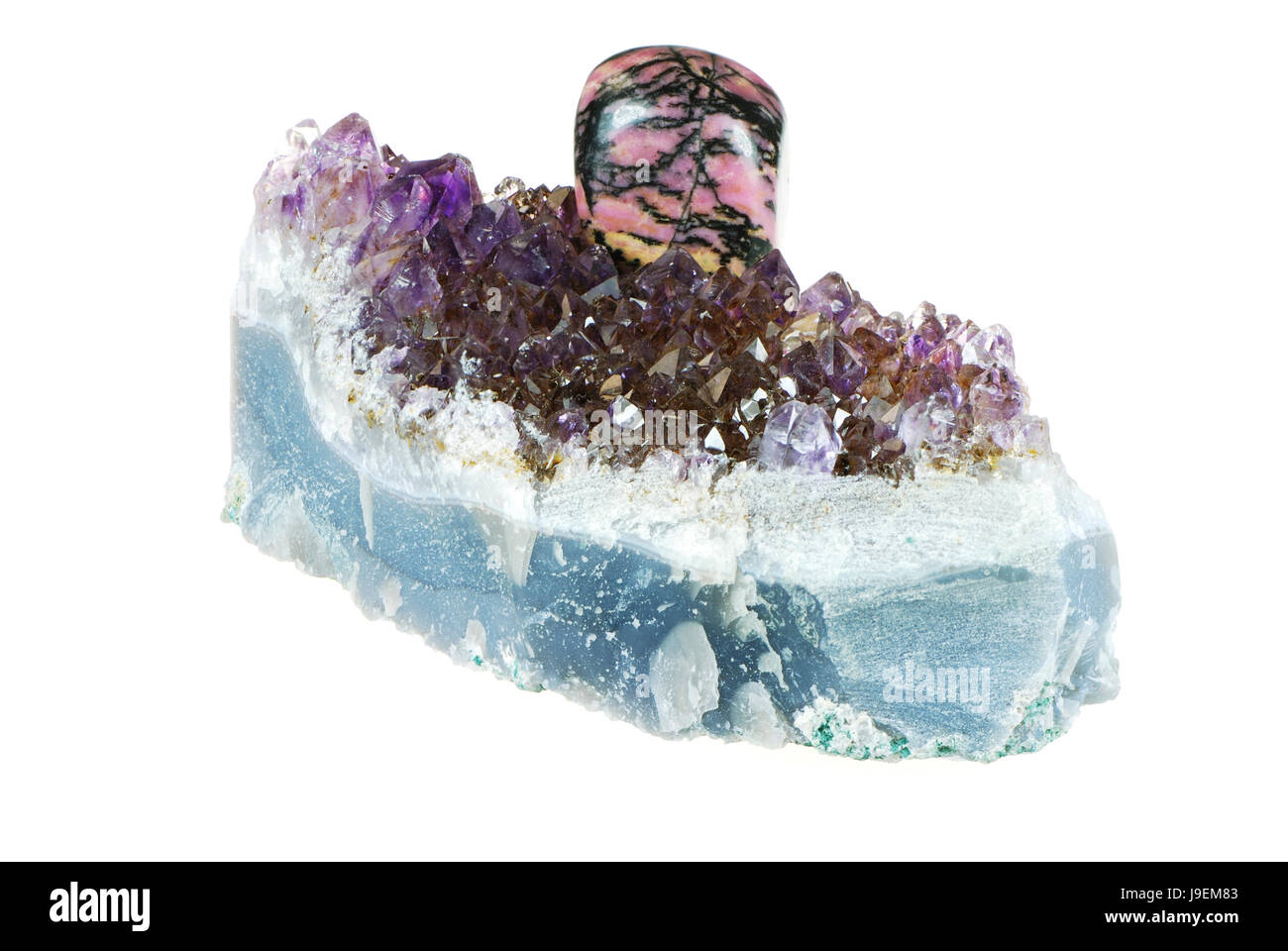 arrangement, objects, isolated, stone, rock, purple, violet, crystal, quartz, Stock Photo