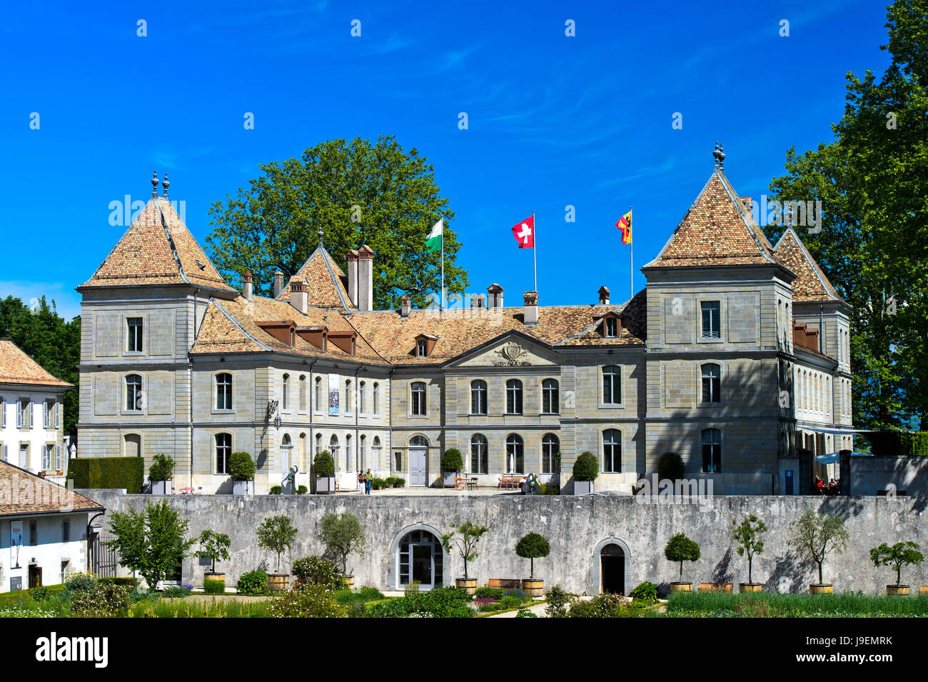 Swiss National Museum Prangins Castle, Chateau de Prangins, Prangins, Vaud, Switzerland Stock Photo
