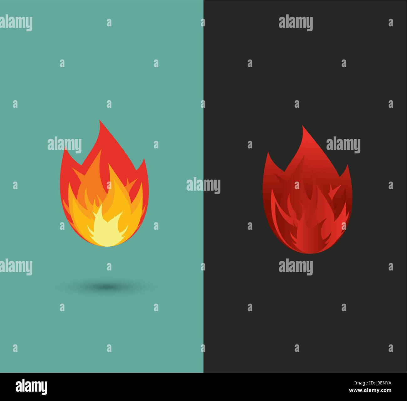 Fire flame icon set in vector format Stock Vector Image & Art - Alamy