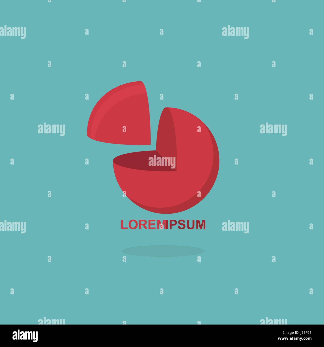 logo sphere cut segment. Ball logotype vector illustration Stock Vector ...