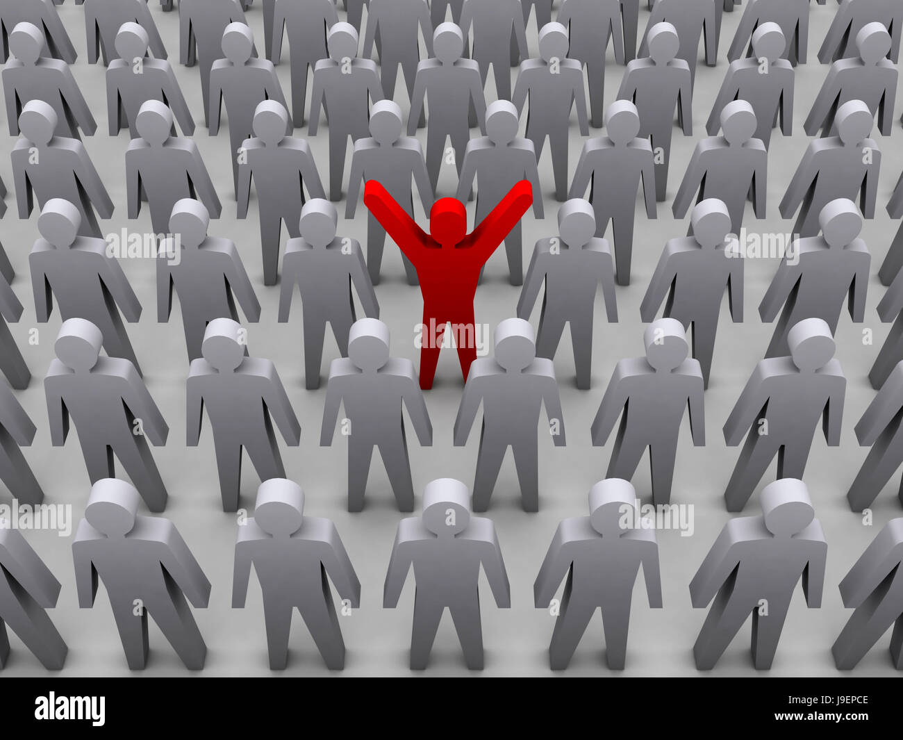 Unique Alamy Unique person in crowd. Concept 3D illustration Stock Photo - Alamy