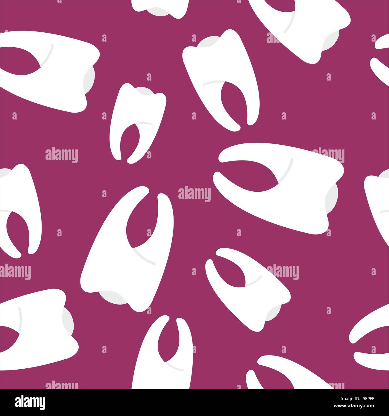 White teeth seamless pattern. Vector background for dentist Stock ...