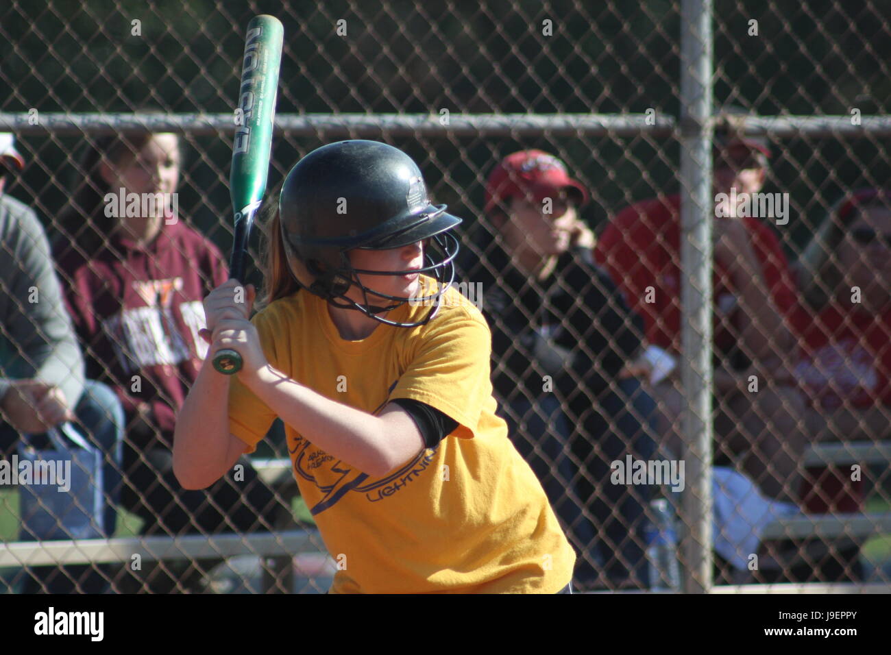 Playing softball Stock Photo Alamy