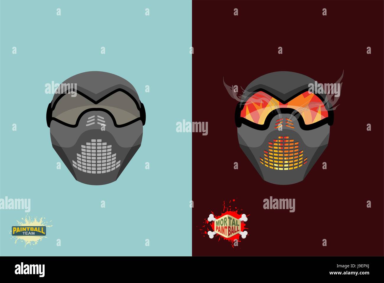 Set paintball mask. Vector illustration Stock Vector Image & Art Alamy