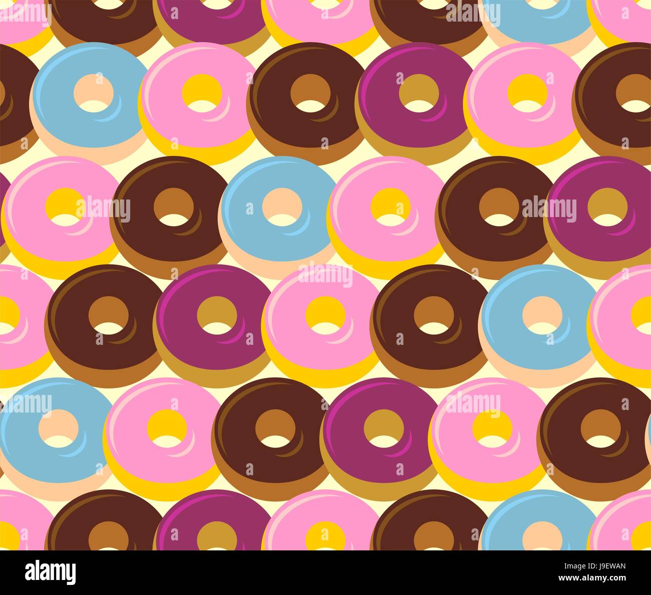 Donuts seamless pattern. Chocolate and strawberry desserts. Sweets ...
