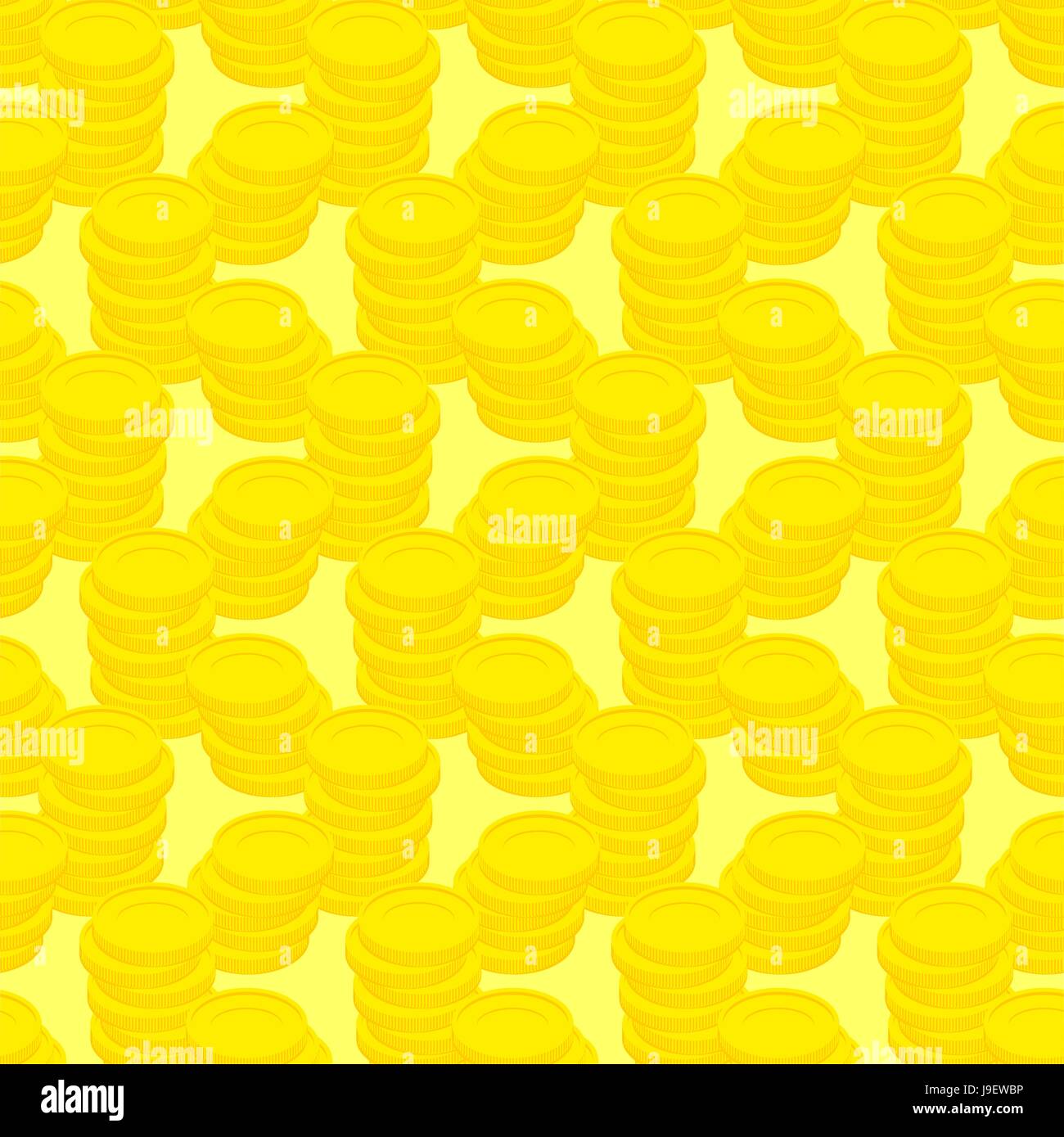 Pile gold coins seamless pattern, money. Vector background Stock Vector ...