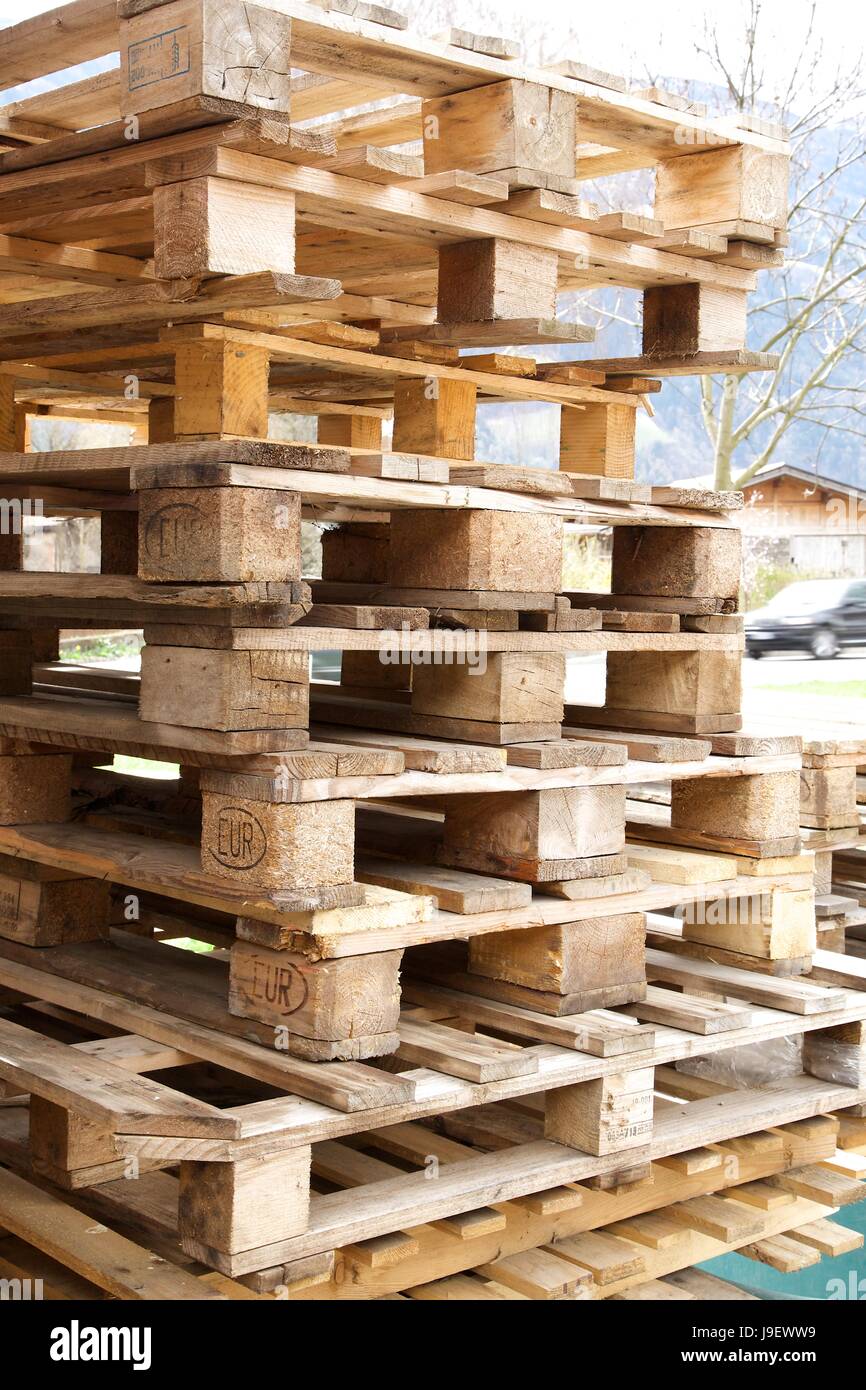 The classic wooden European pallets.With European standard marker Stock
