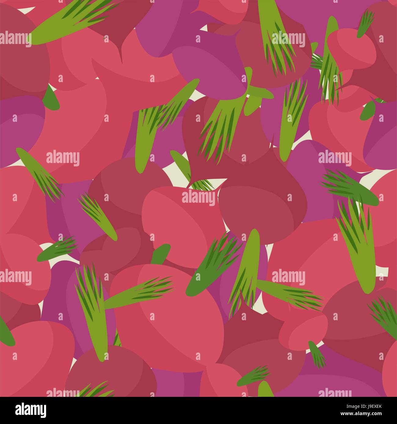 Background of Burgundy beets. Vector seamless pattern of vegetables