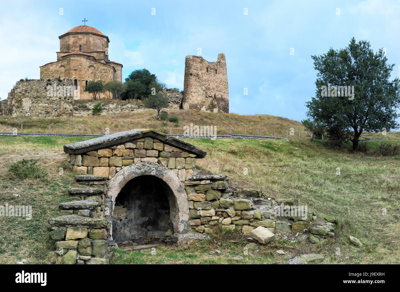 6th century Jvari Monastery, Unesco World Heritage Site, Mtskheta, Mtskheta-Mtianeti province, Georgia Stock Photo