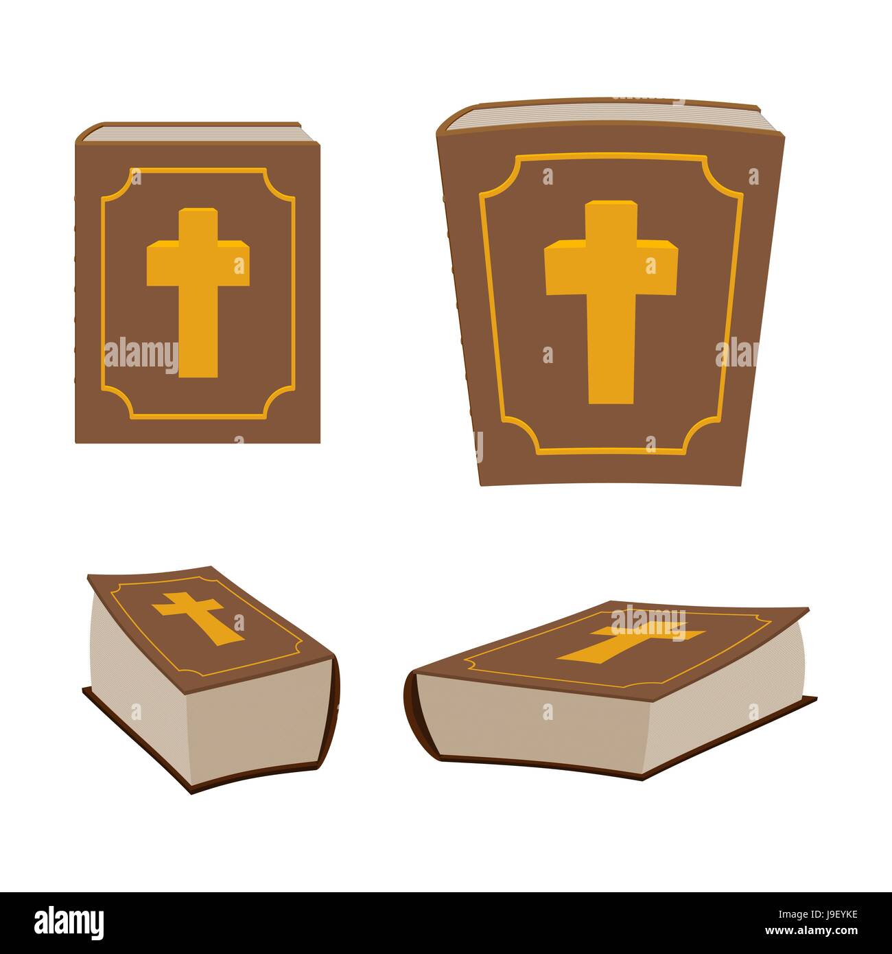 Bible is Holy Book set. Different version of Holy Book of ancient thick