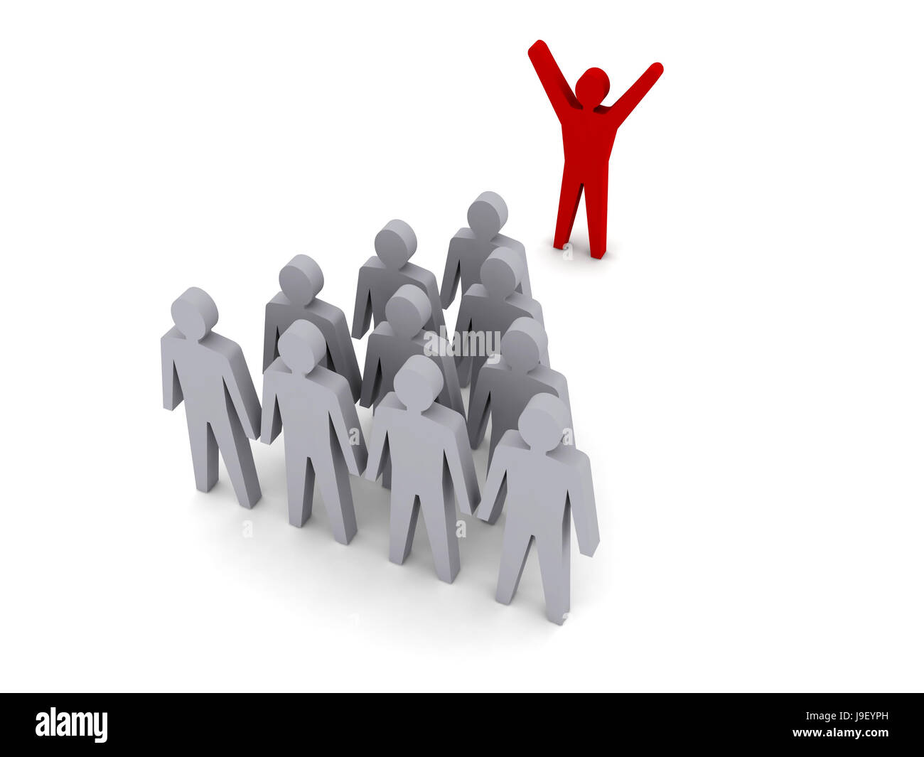 Team leader. Speaker, workforce. Concept 3D illustration Stock Photo