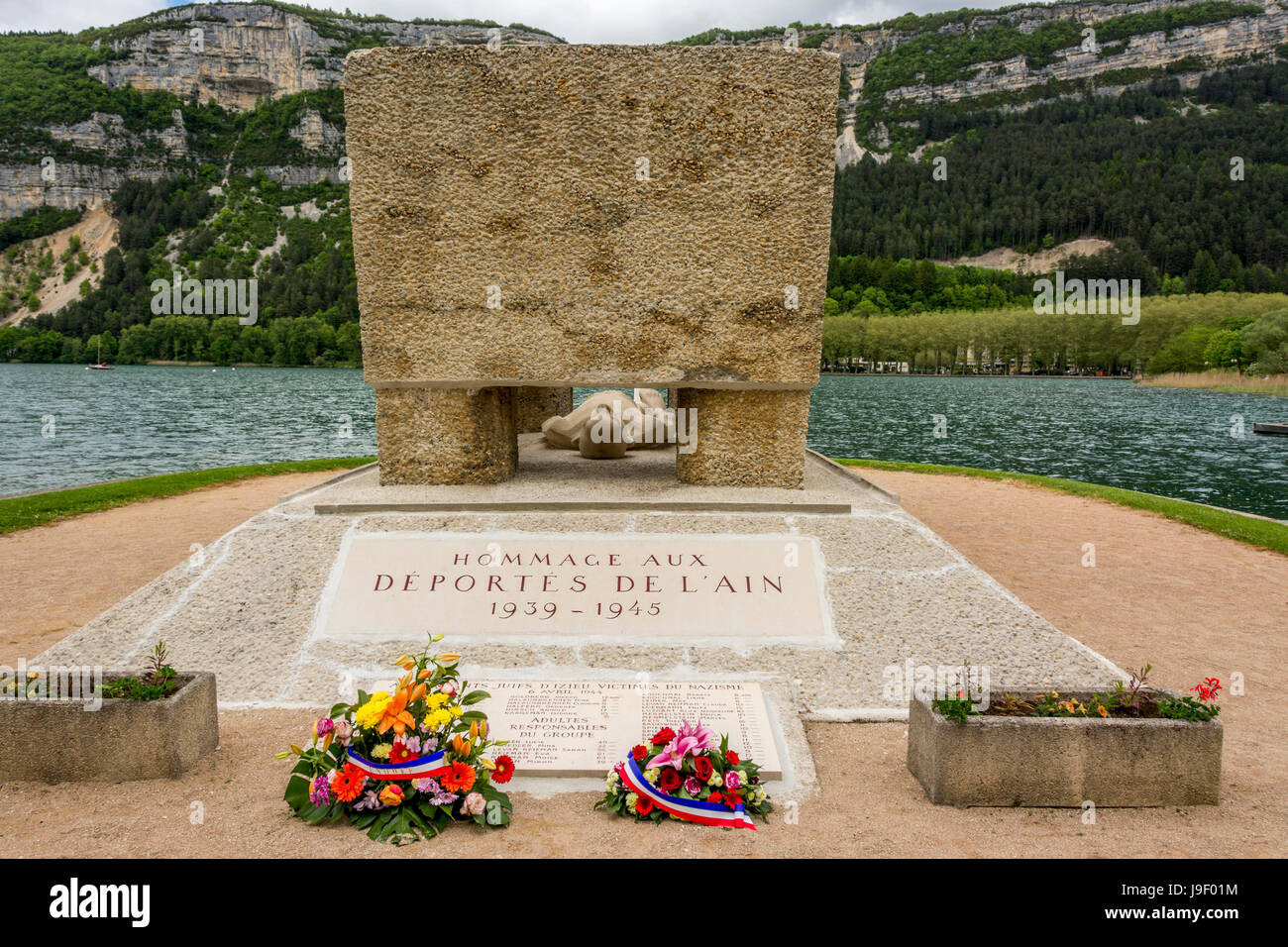 War memorial; The monument to the deportees of Ain. Nantua. Ain. France Stock Photo