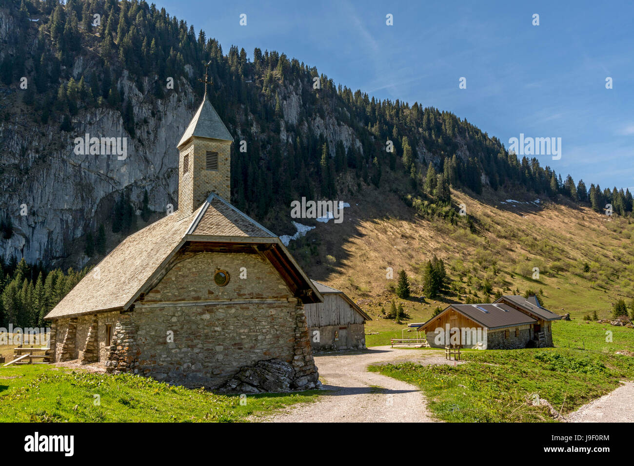 Ubine chapel. Haute-Savoie. France Stock Photo