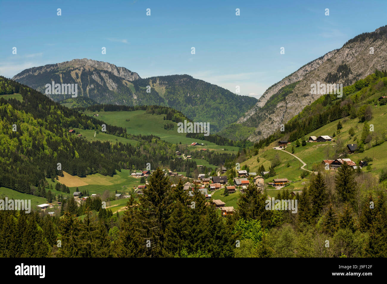 Abondance village . Haute-Savoie. France Stock Photo
