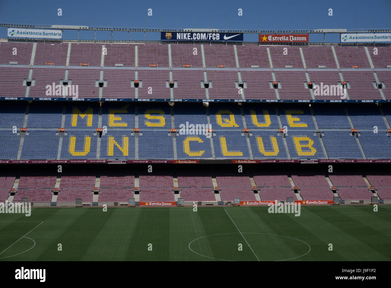Barcelona Stadium - Camp Nou Stock Photo