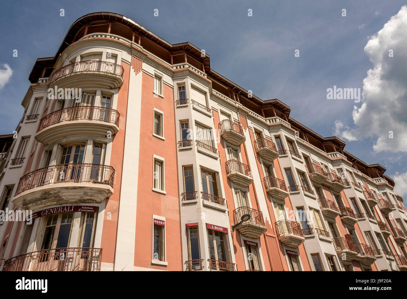 Typical building Art Deco in Annecy city. Haute-Savoie. France Stock Photo