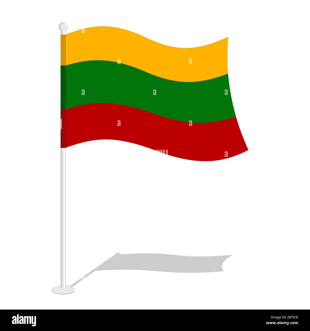 Bolivia Flag. Official national symbol of Bolivian Plurinational State of Bolivia. Traditional Bolivian developing States flag in  central part of Sou Stock Vector