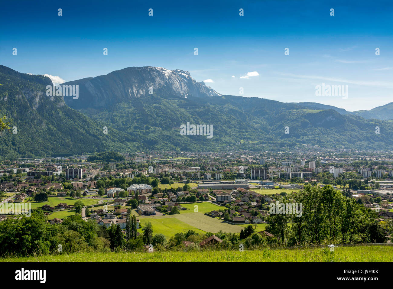 Arve valley near Cluzes. Haute-Savoie.France Stock Photo