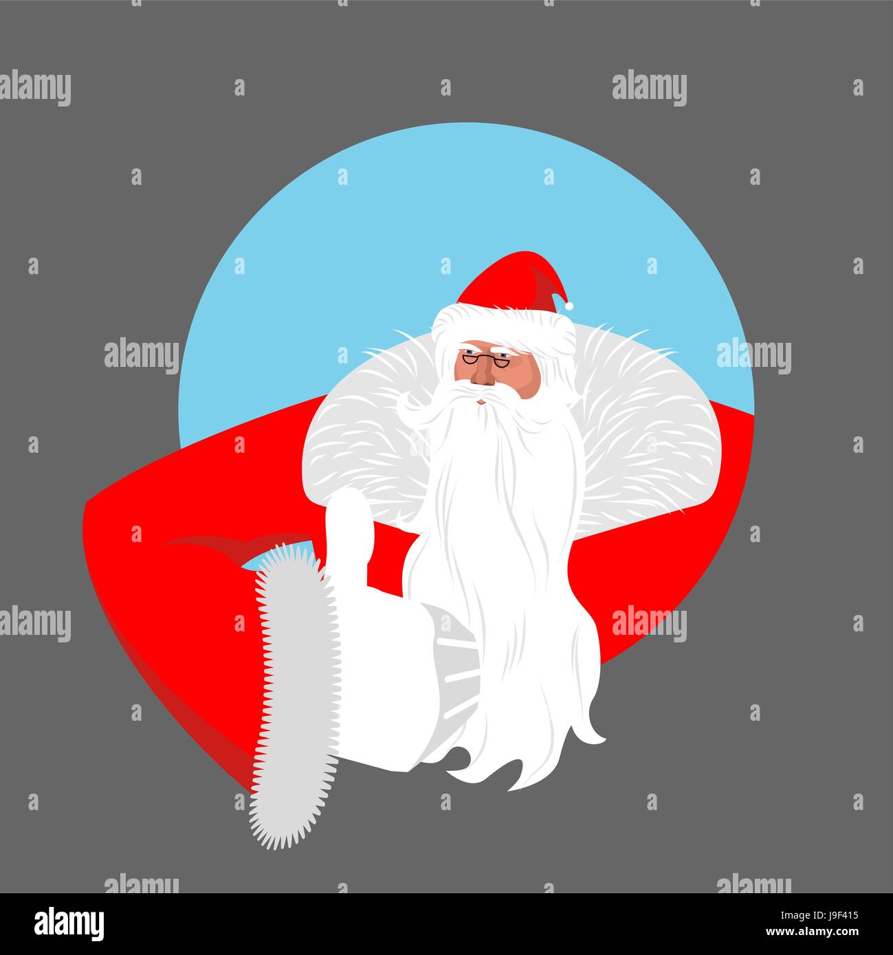 Santa Claus thumbs up. Gesture of hand is all right. Success of ...