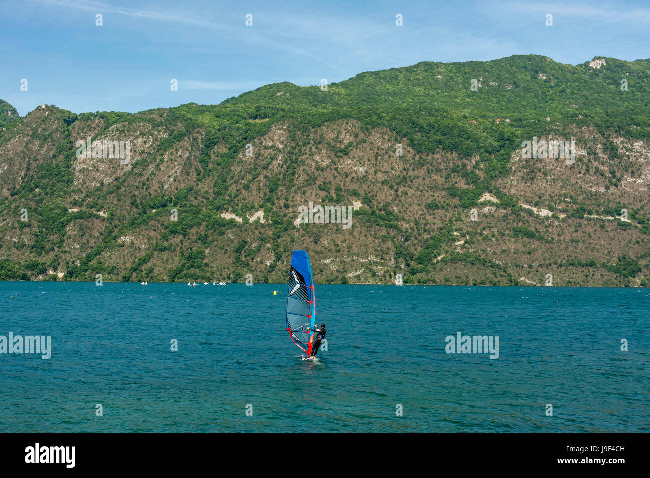 Windsurfing on Lake du Bourget. Savoie. France Stock Photo Alamy