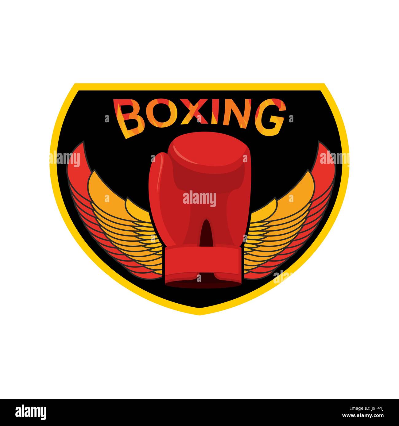 Boxing logo. Gloves and wings. Emblem for sports team and fight club ...