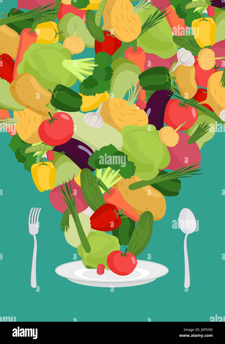 Mixed steamed vegetables Stock Vector Images - Alamy