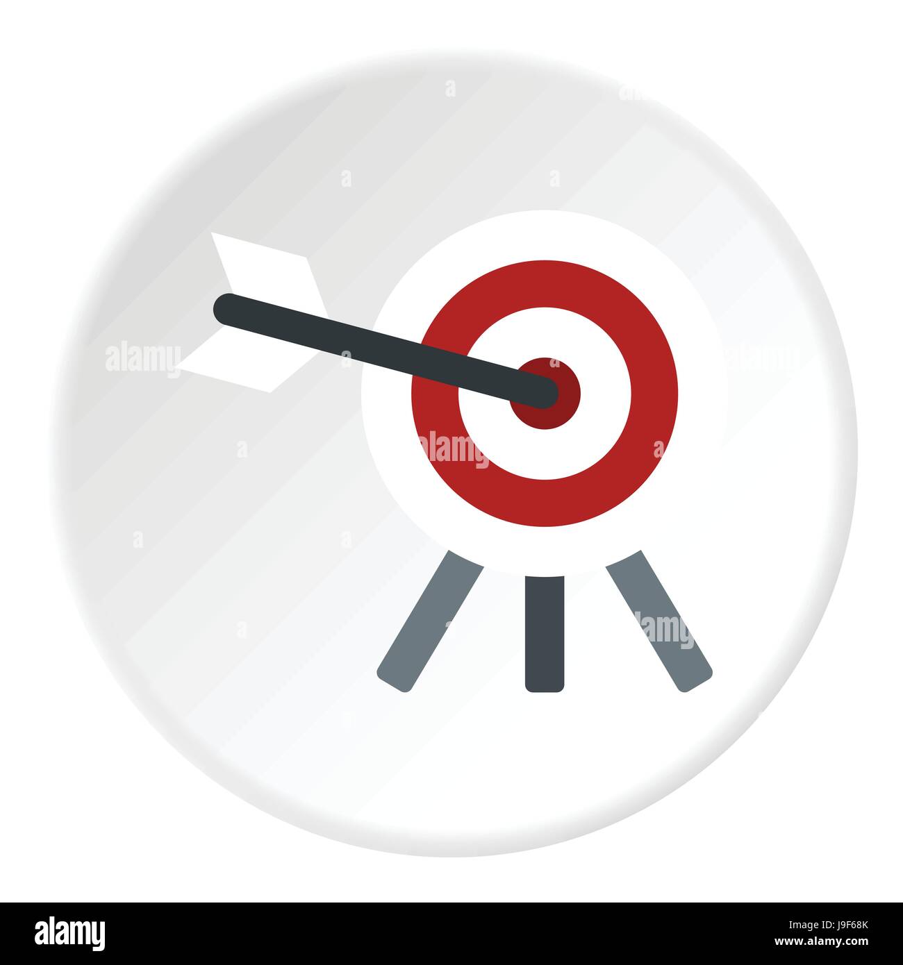 Target with arrow icon, flat style Stock Vector Image & Art - Alamy
