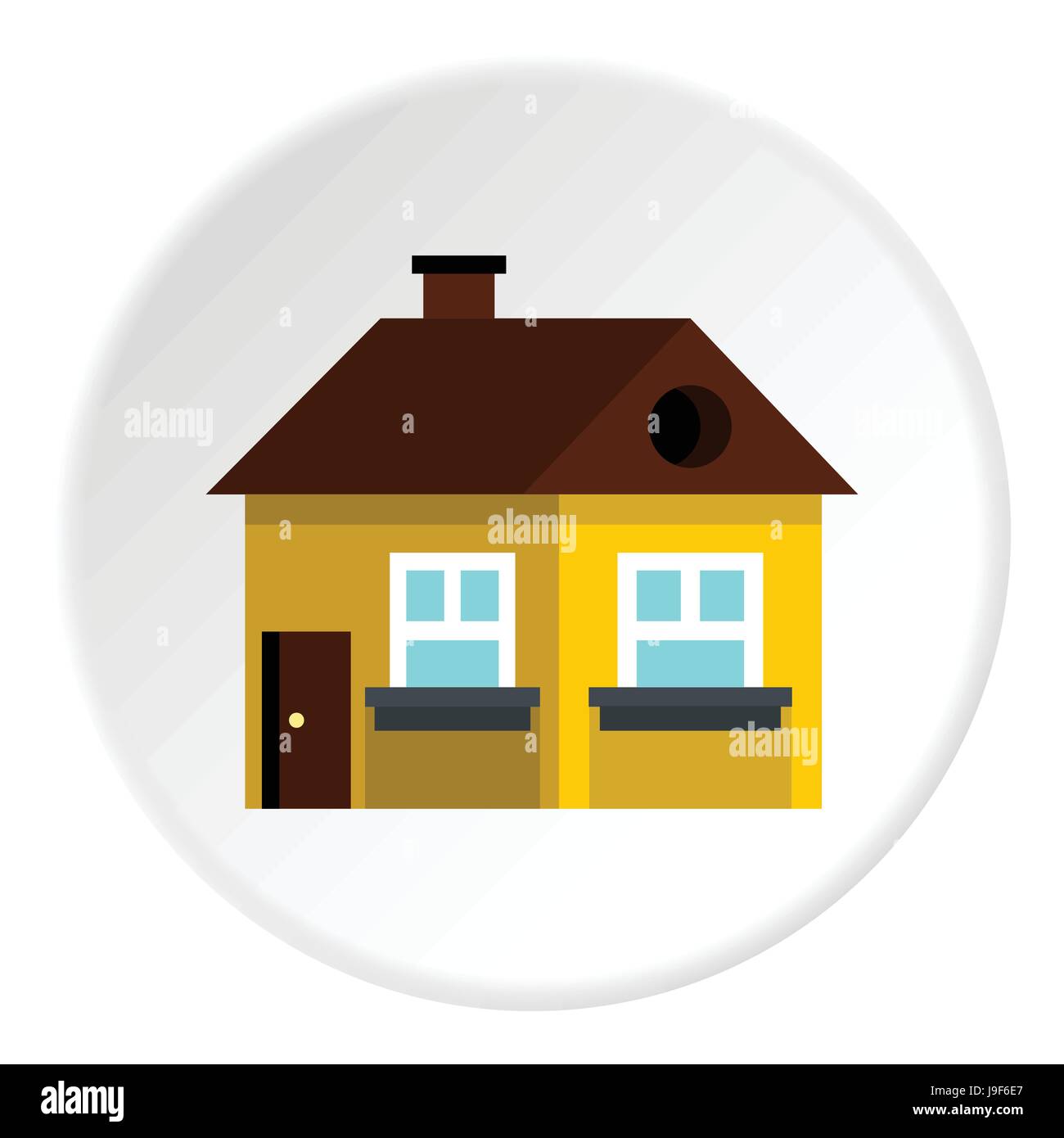 large-single-storey-house-icon-flat-style-stock-vector-image-art-alamy