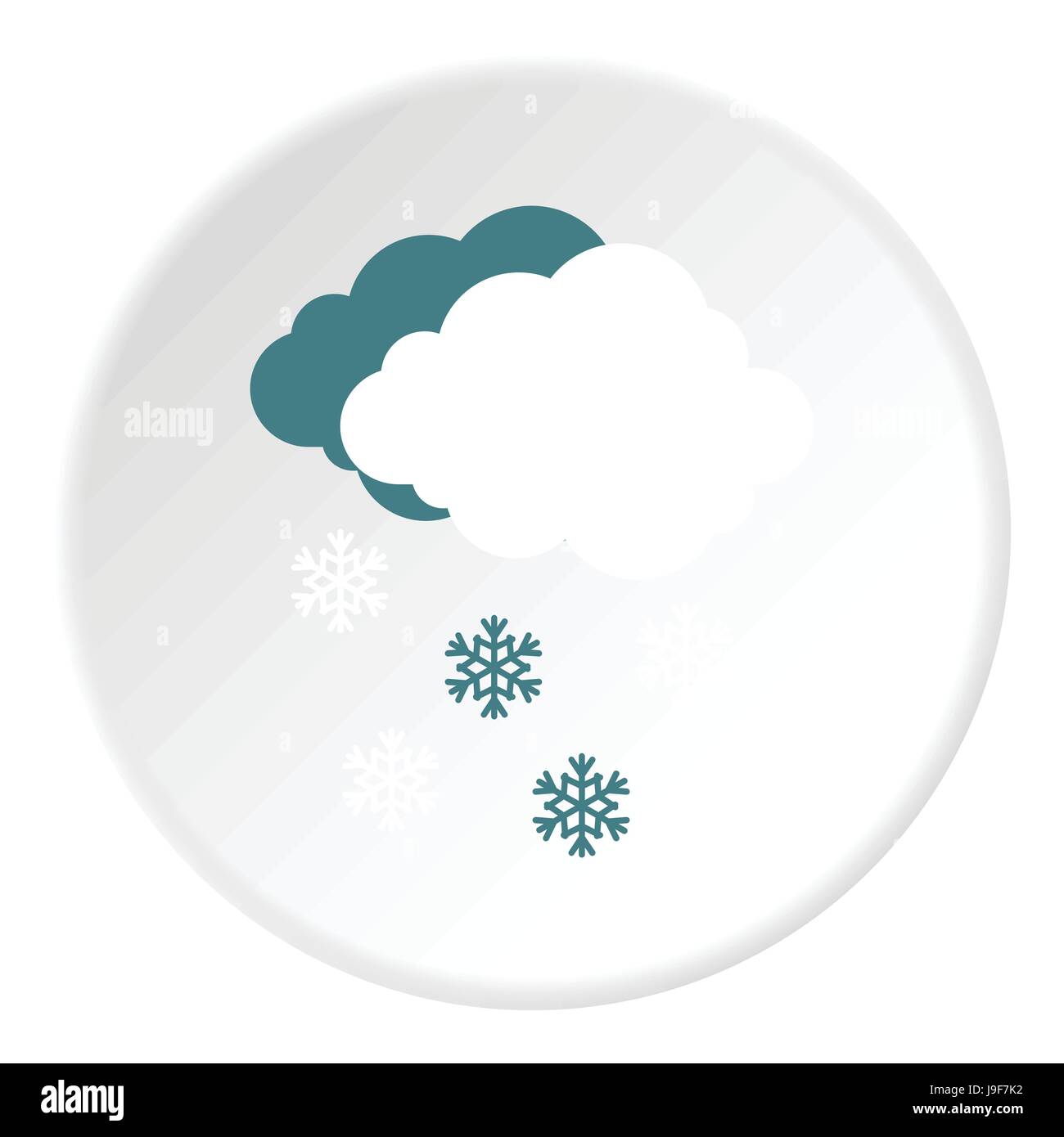 Cloud and snow icon, flat style Stock Vector Image & Art - Alamy