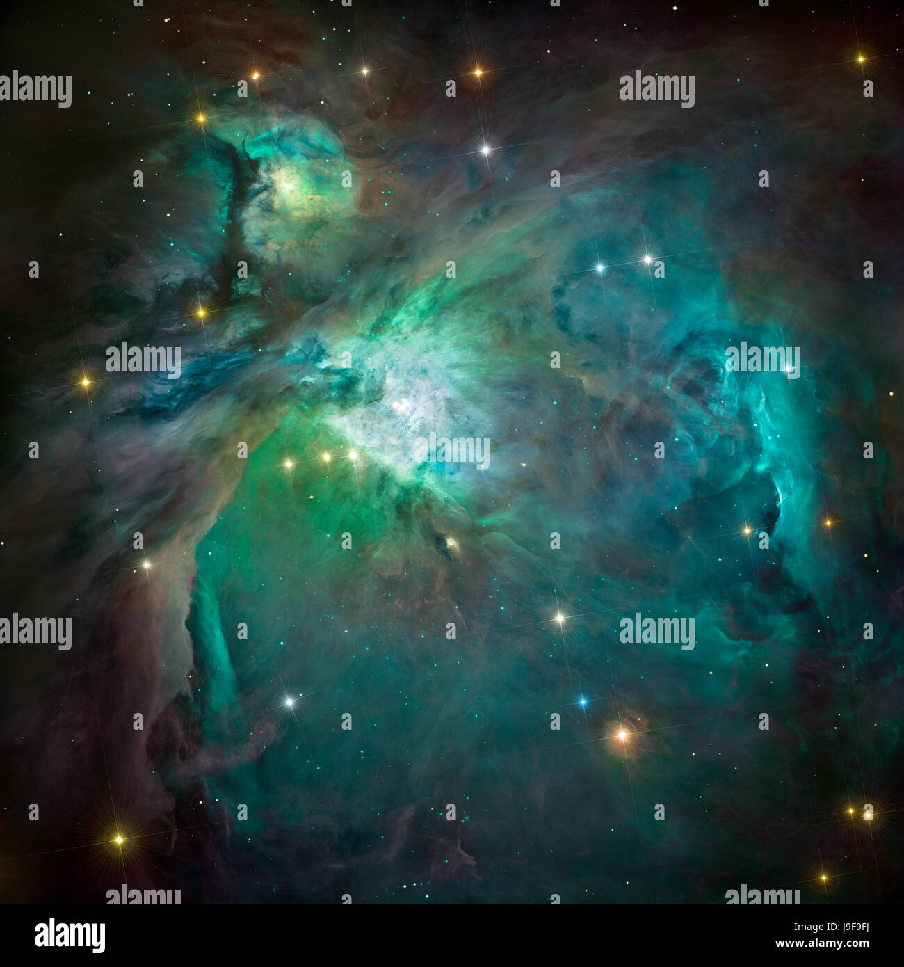 Orion nebula in deep space. Element of image furnished by NASA. Stock Photo