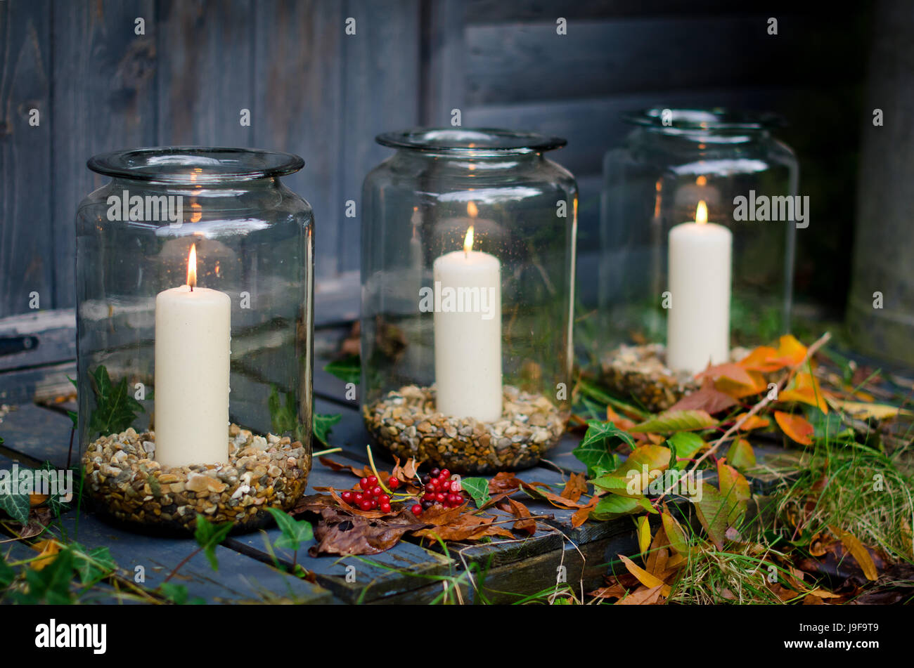 Download Candles In Jars Stock Photo Alamy Yellowimages Mockups