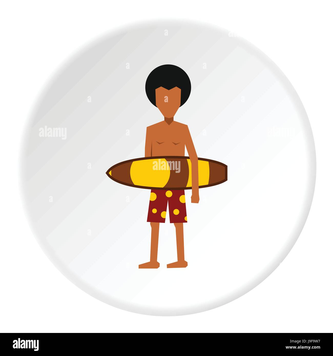 Surfer man icon, flat style Stock Vector Image & Art - Alamy