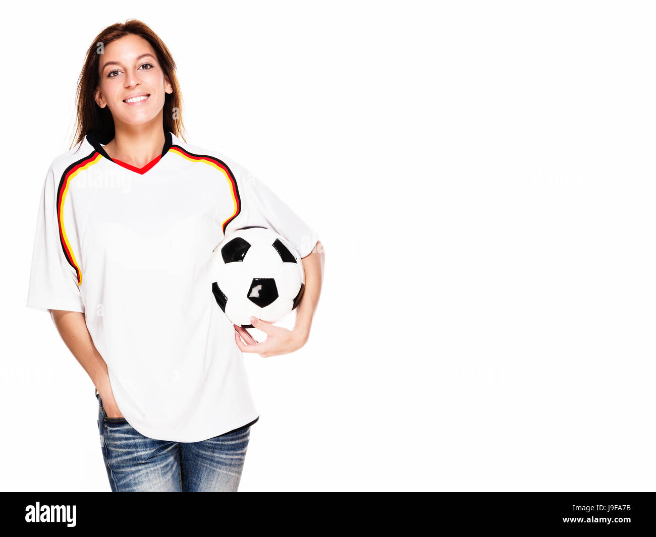 Woman wearing jeans brunette hi-res stock photography and images - Alamy