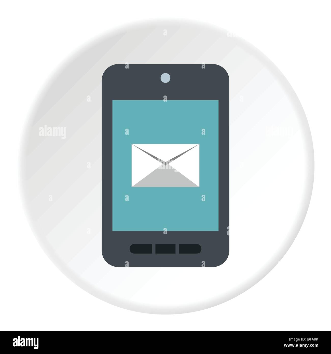 Writing e-mail on phone icon, flat style Stock Vector Image & Art - Alamy