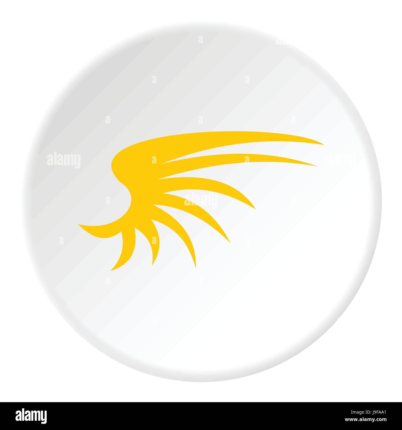 Yellow birds wing icon, flat style Stock Vector Image & Art - Alamy