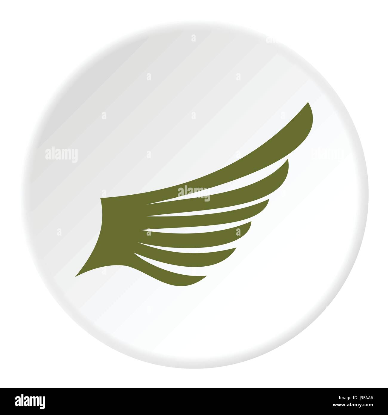 Green wing bird icon, flat style Stock Vector Image & Art - Alamy