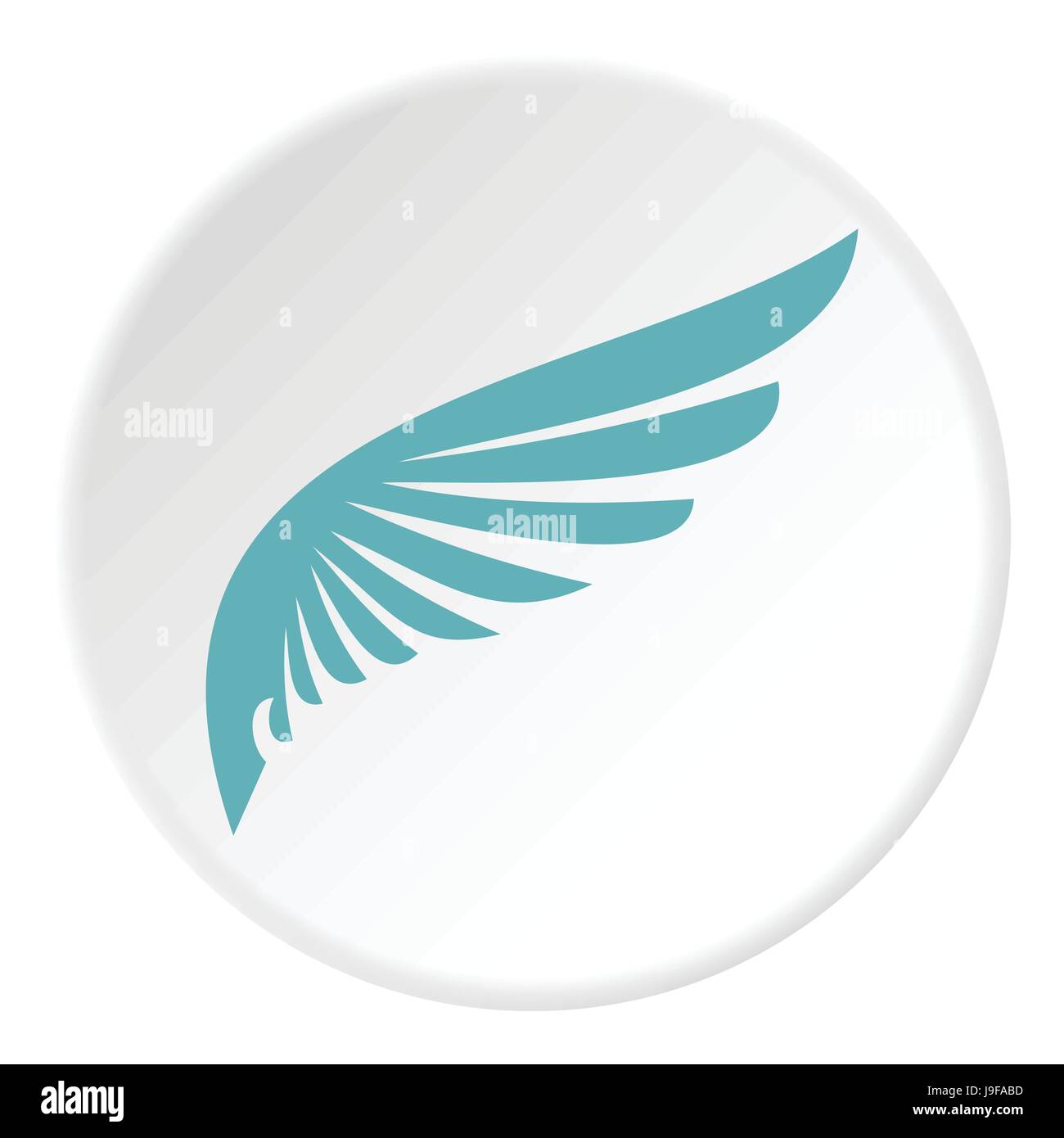 Blue wing icon, flat style Stock Vector Image & Art - Alamy