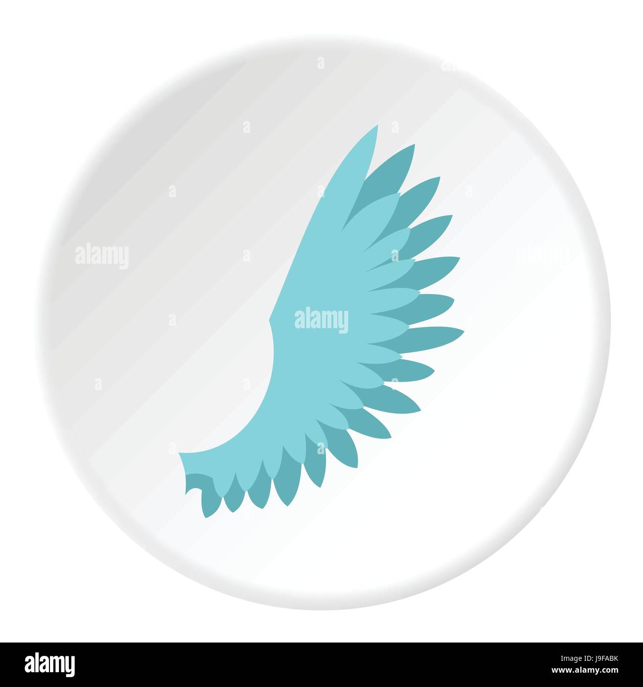 One wing icon, flat style Stock Vector Image & Art - Alamy