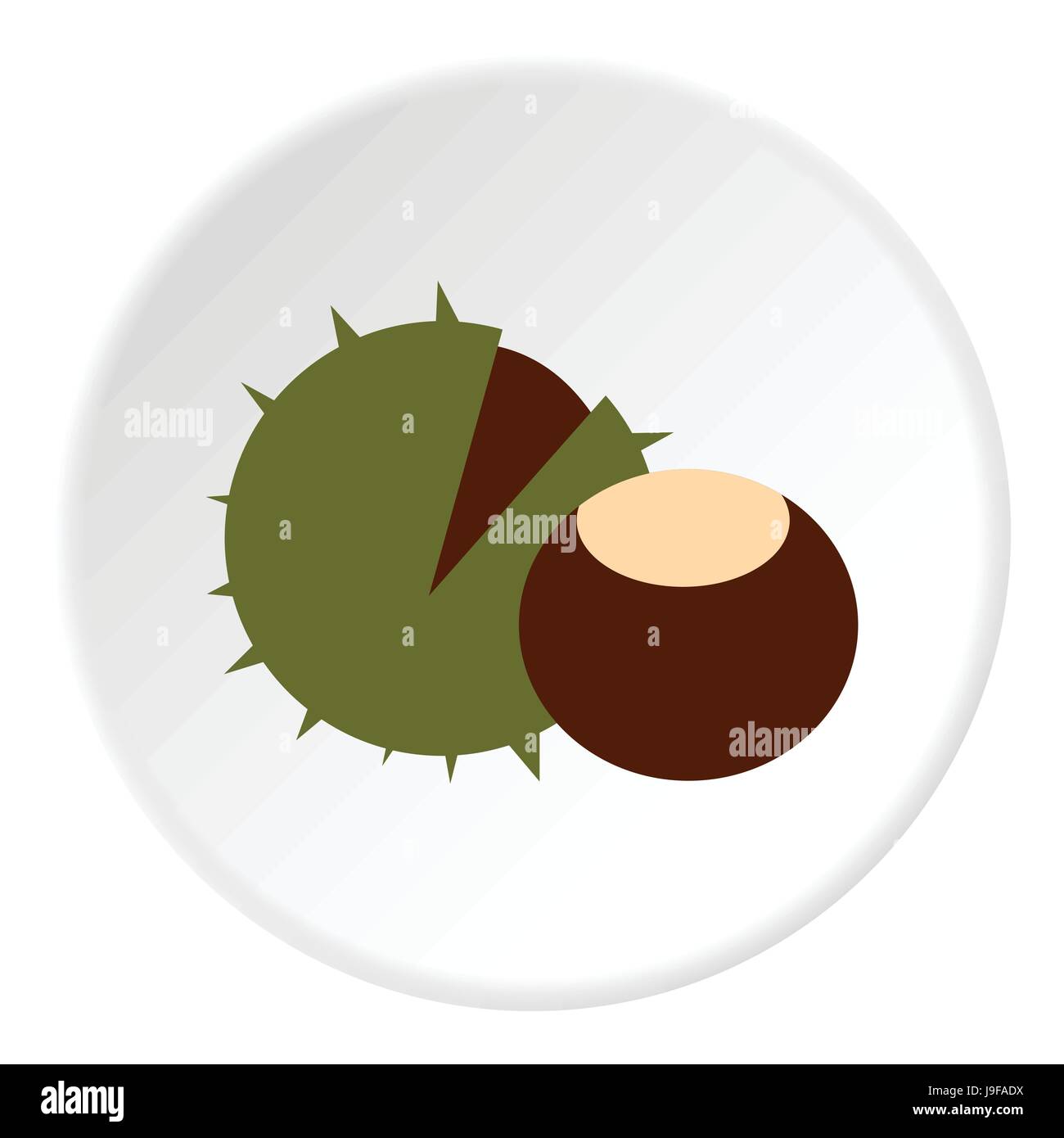 Chestnut icon, flat style Stock Vector Image & Art - Alamy