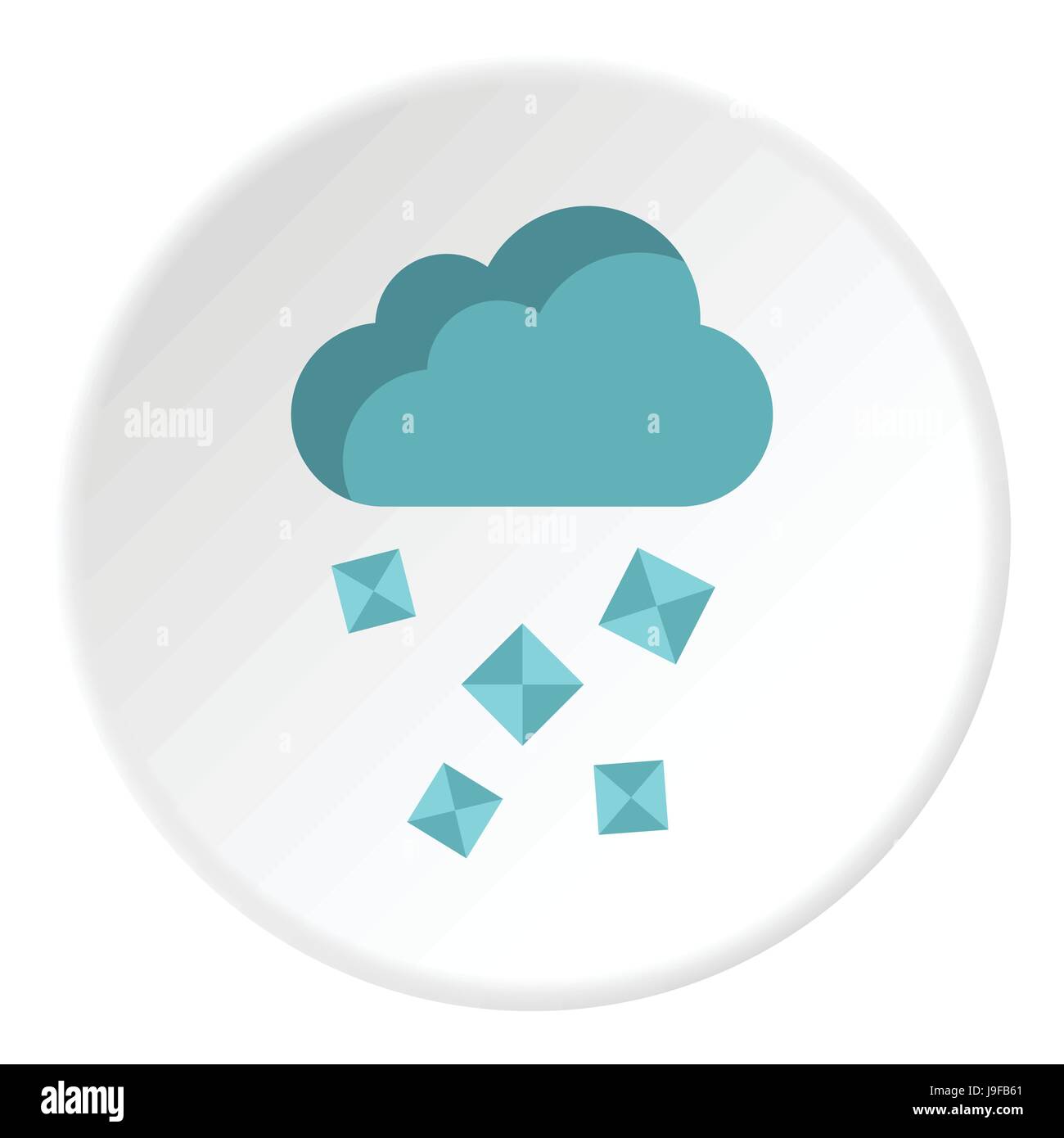 Clouds and hail icon, flat style Stock Vector Image & Art - Alamy