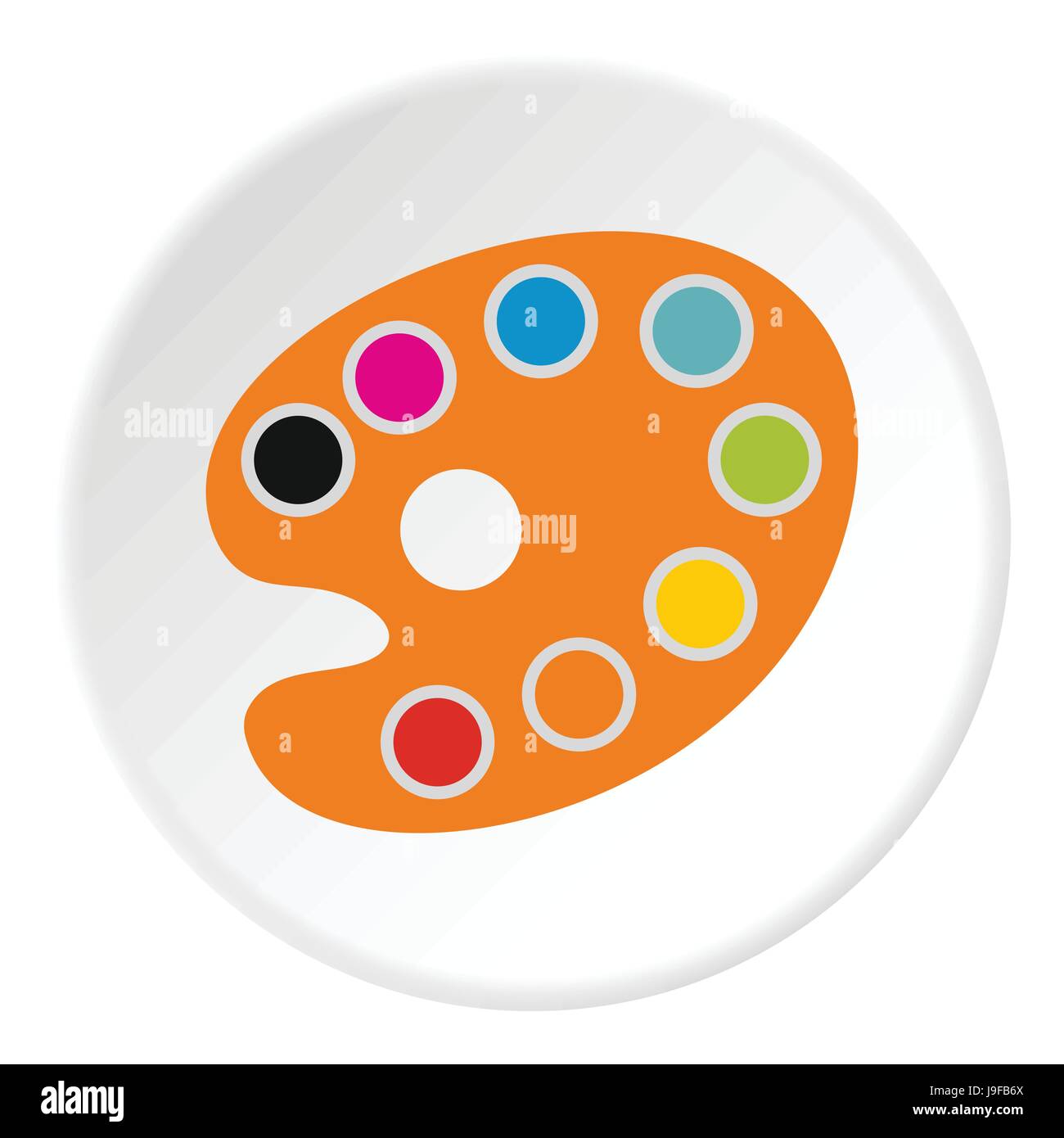 Palette for drawing icon, flat style Stock Vector Image & Art - Alamy