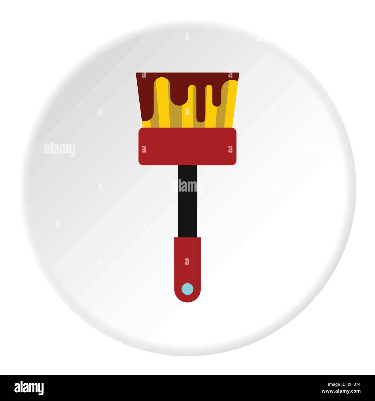 Paint brush icon, flat style Stock Vector Image & Art - Alamy