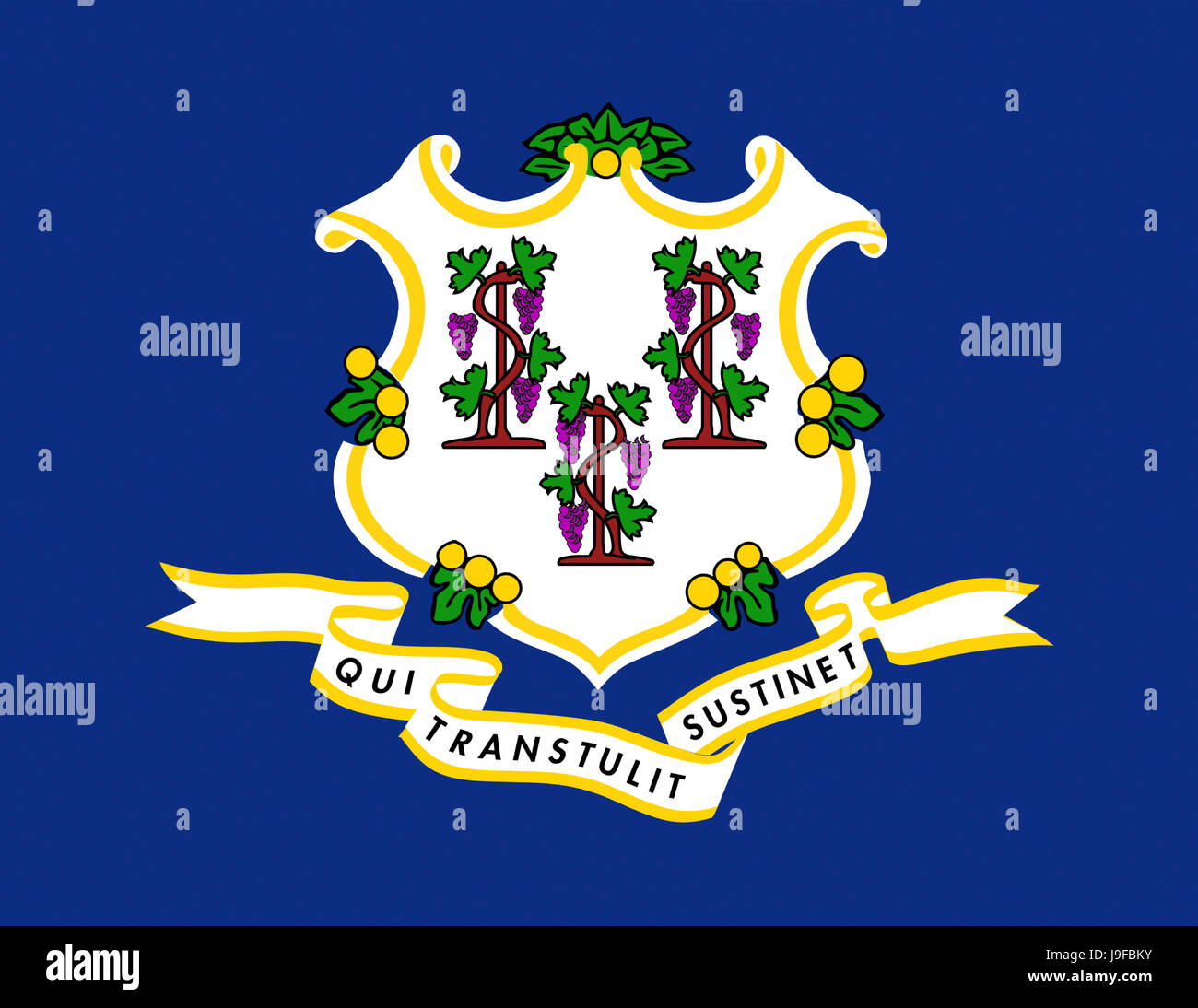 Illustration of the flag of Connecticut state in America Stock Photo